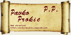 Pavko Prokić vizit kartica